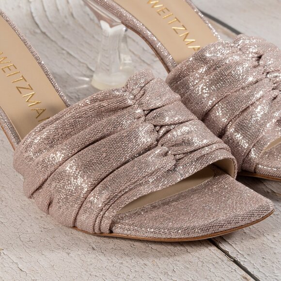 Stuart Weitzman Ruche 75 Slide Heels for Women Slip-on Style Comfortable Size 8B - Picture 12 of 16